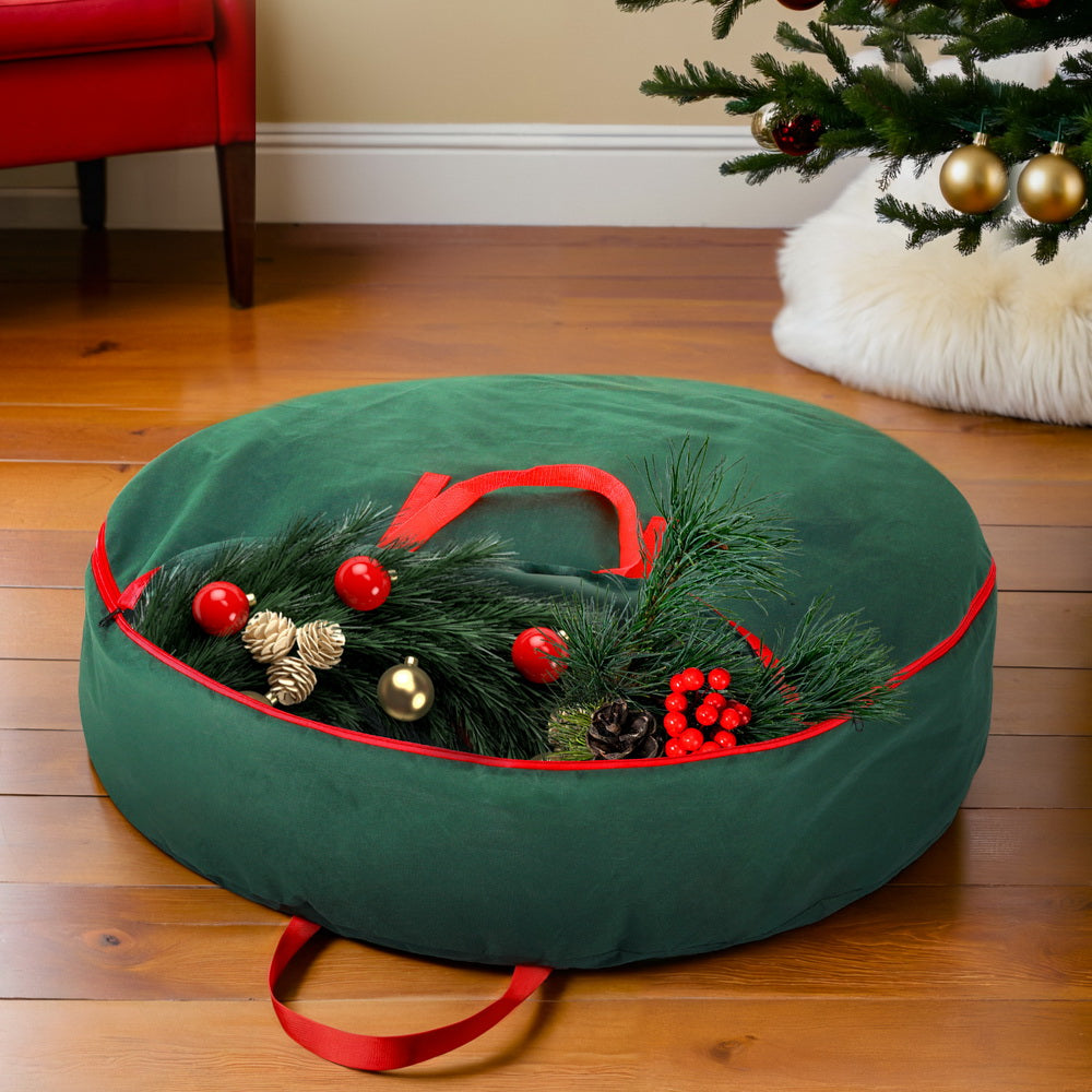 Christmas Garland Wreath Storage Bag Baubles Ornaments Container