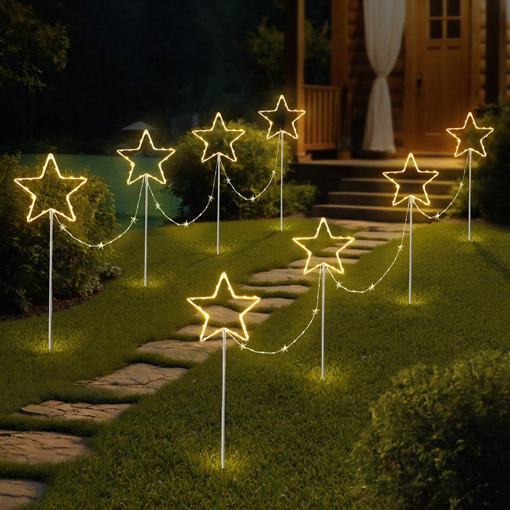 4 PCS Christmas Lights Path Ground Light Garden Decorations 144 LED