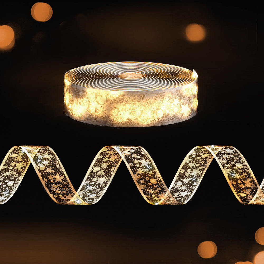 20M Christmas Lights Ribbon Fairy Light 200 LED Warm