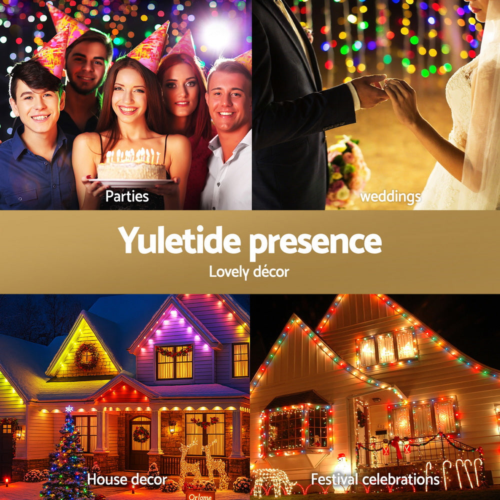 15M Christmas Lights Permanent String Eaves Light 36 LED Decoration