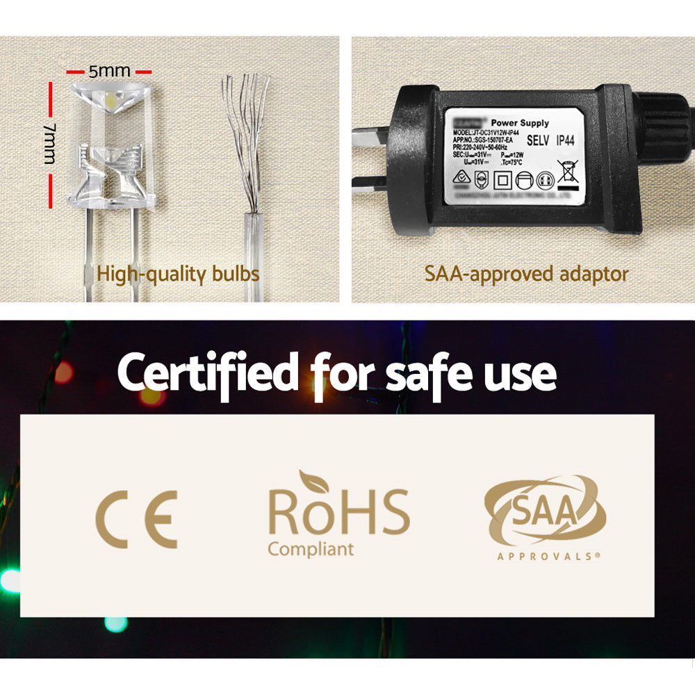 100M Christmas Lights String Fairy Light 500 LED Colourful