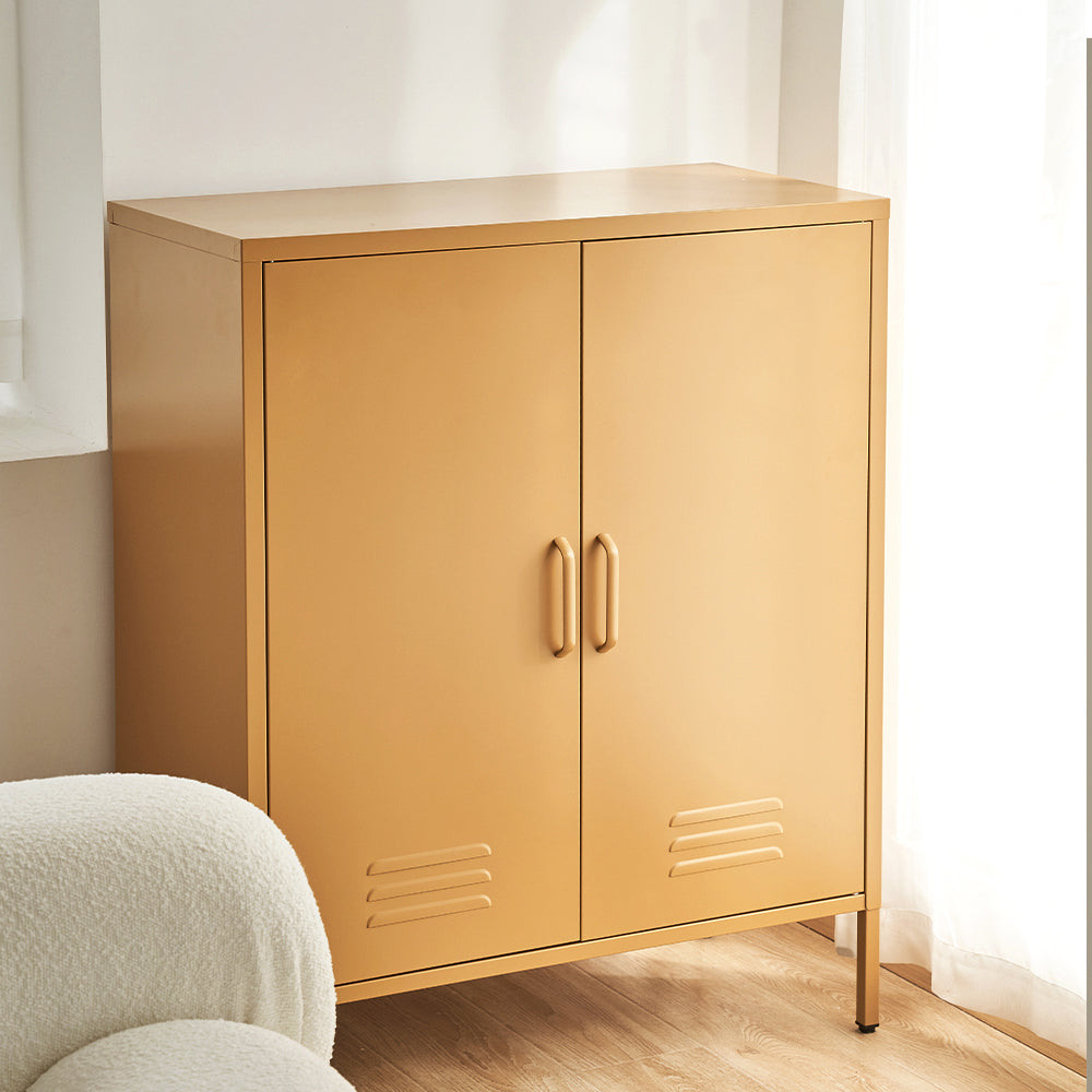 Buffet Sideboard Metal Cabinet - SWEETHEART Yellow