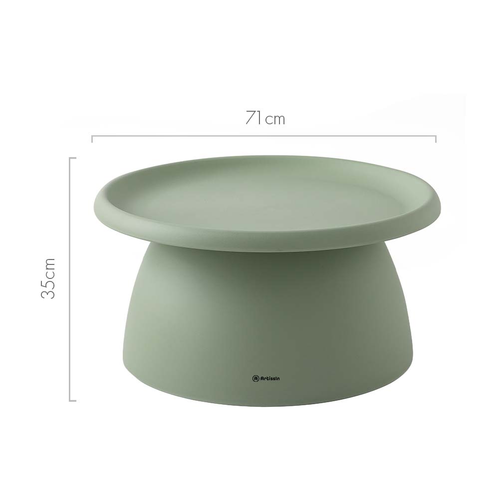 Coffee Table Round 71CM Plastic Green