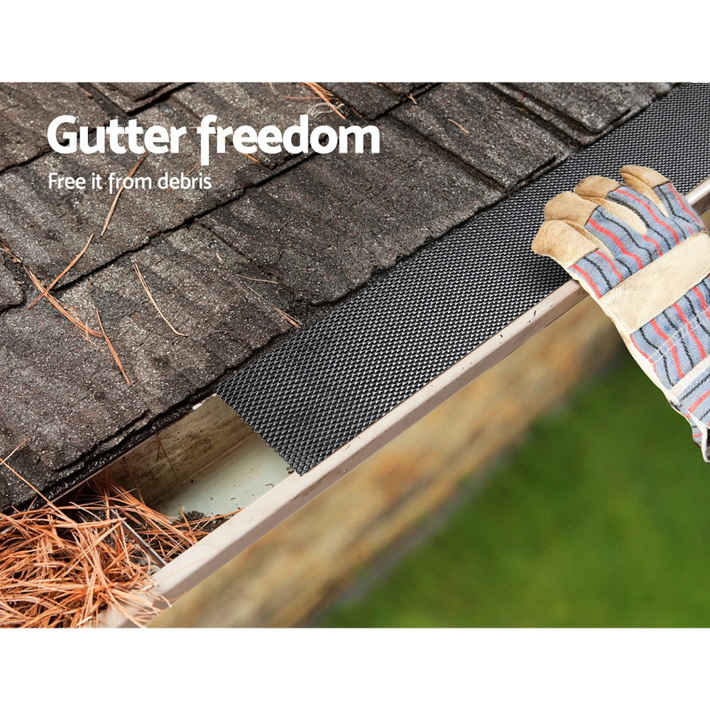 Gutter Guard Aluminium Mesh 30M 100x20cm Black