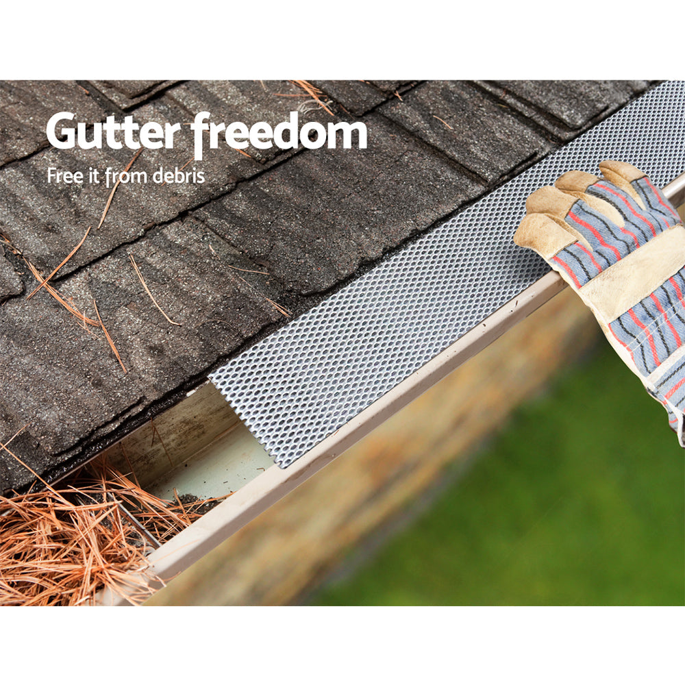 Gutter Guard Aluminium Mesh 60M 100x20cm Silver