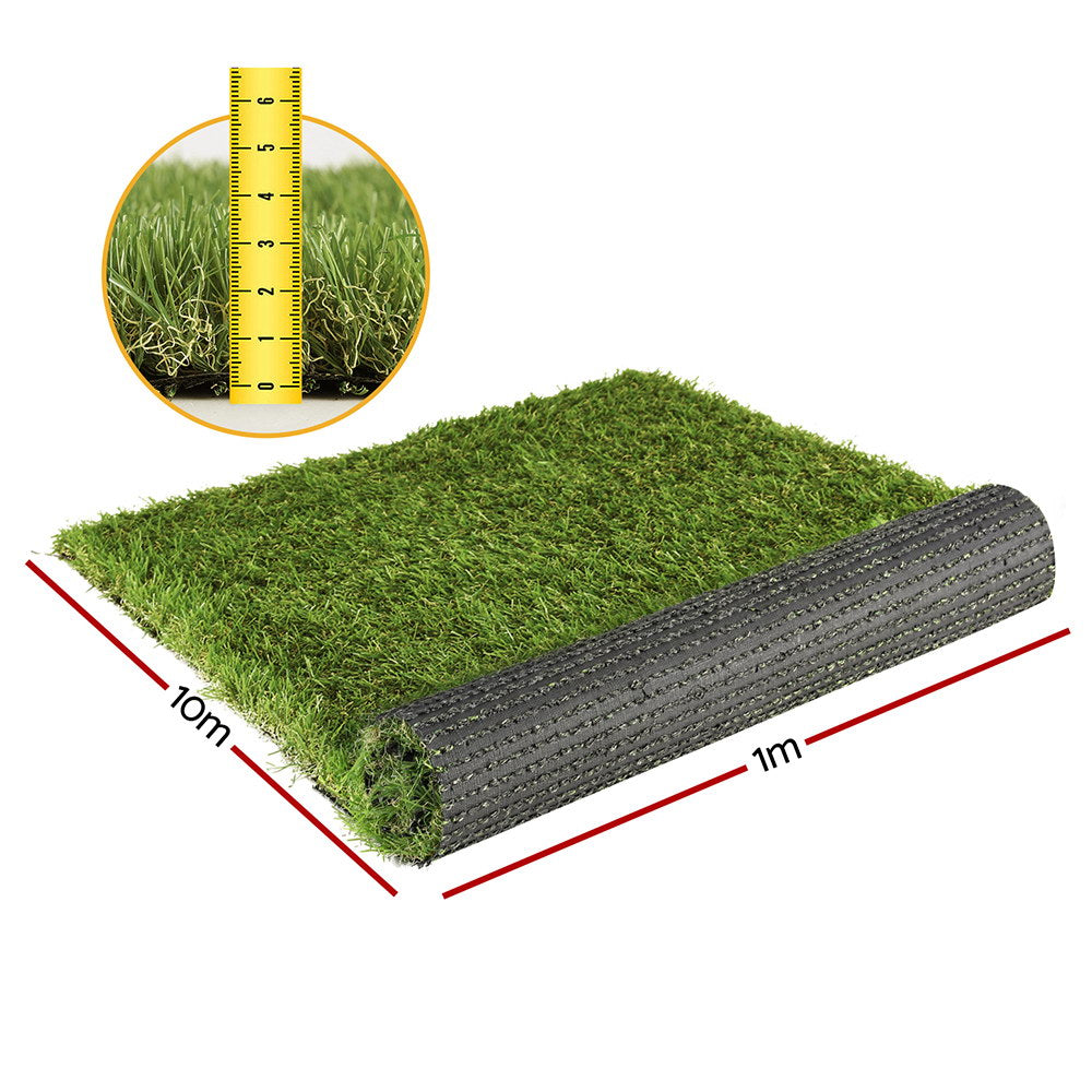 Artificial Grass 35mm 1mx10m Synthetic Fake Lawn Turf Plastic Plant 4-coloured