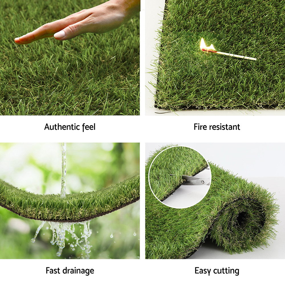 Artificial Grass 35mm 1mx10m Synthetic Fake Lawn Turf Plastic Plant 4-coloured