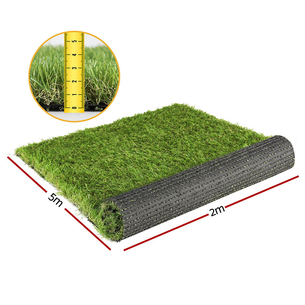 Artificial Grass 35mm 2mx5m Synthetic Fake Lawn Turf Plastic Plant 4-coloured