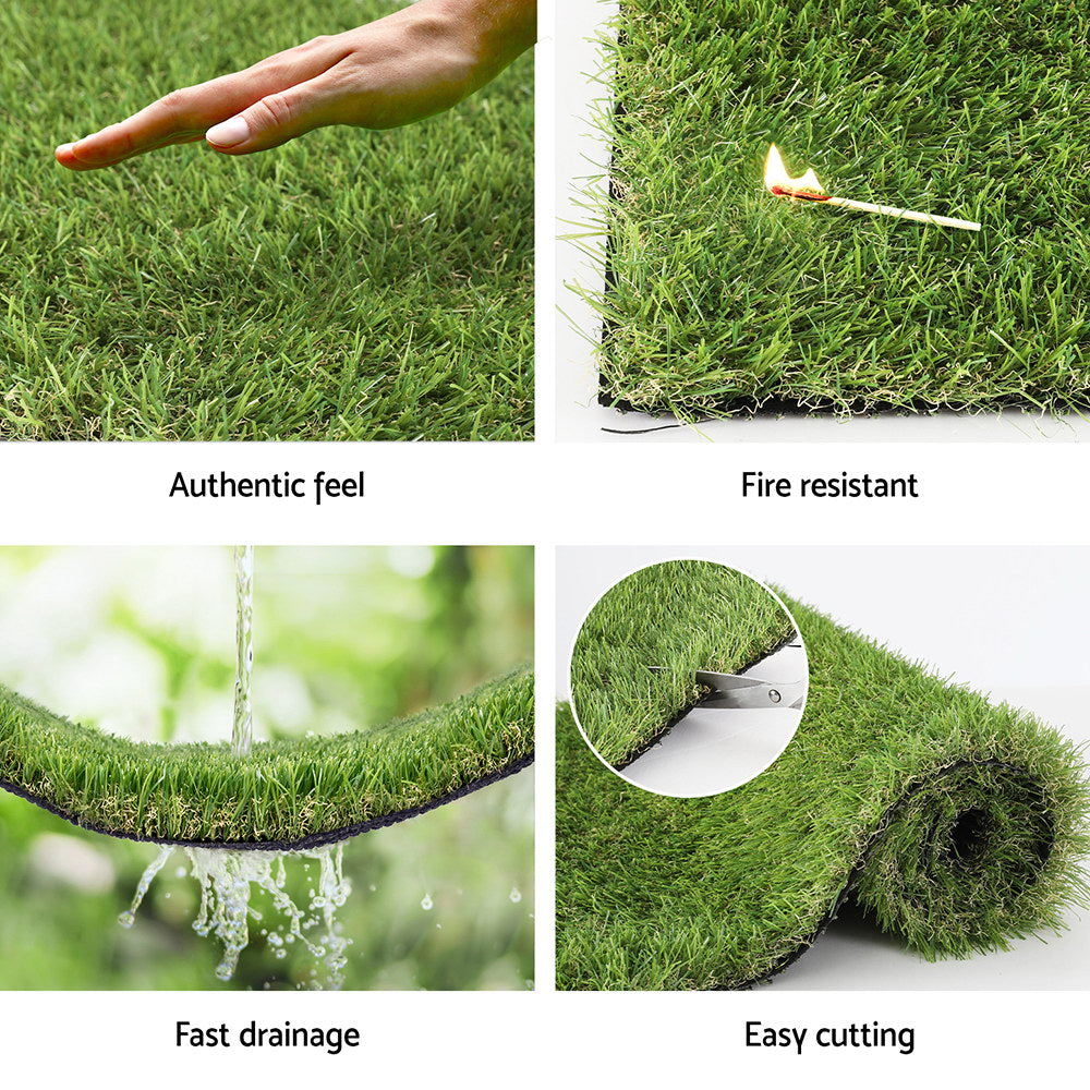 Artificial Grass 35mm 2mx5m Synthetic Fake Lawn Turf Plastic Plant 4-coloured