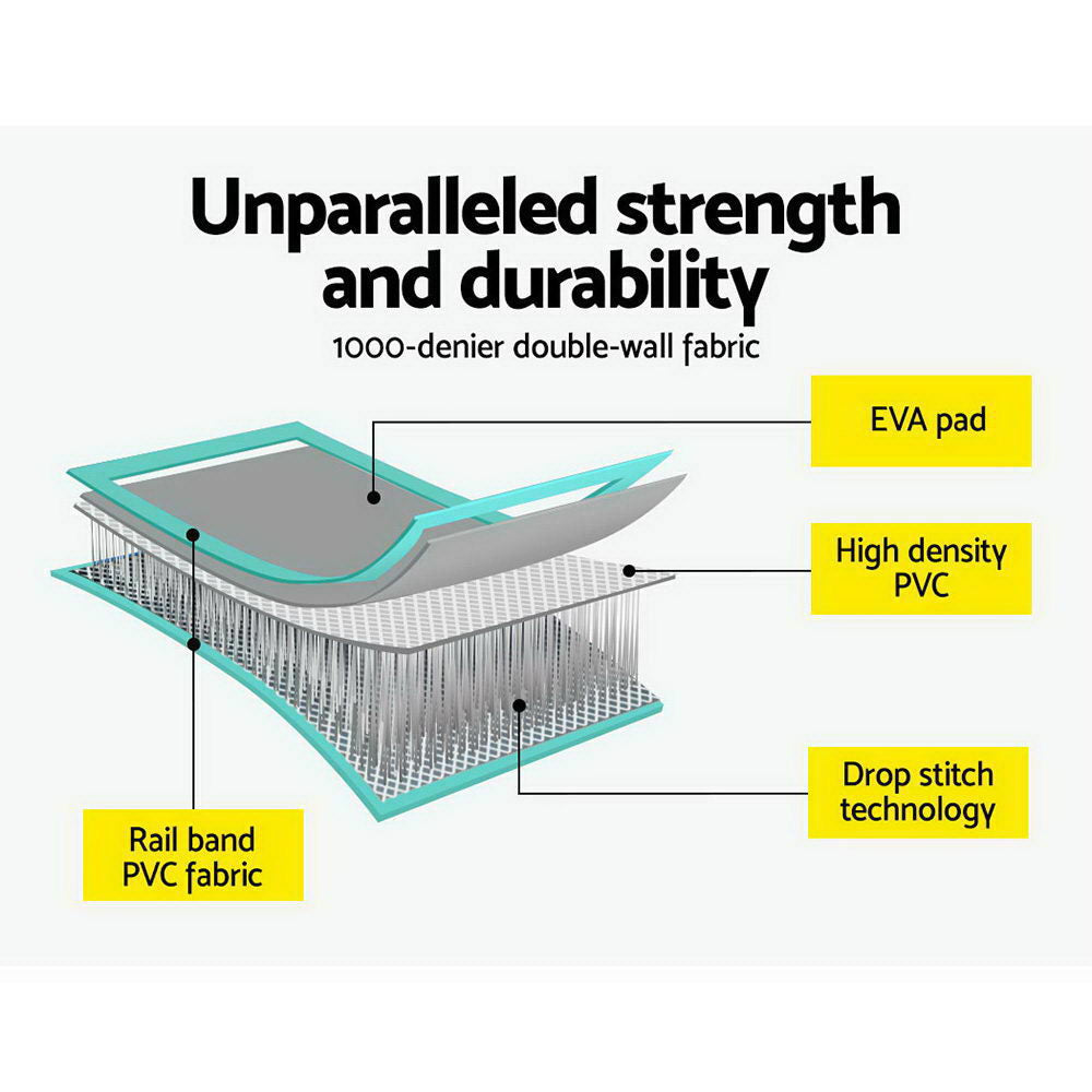 GoFun 4X1M Inflatable Air Track Mat with Pump Tumbling Gymnastics Green