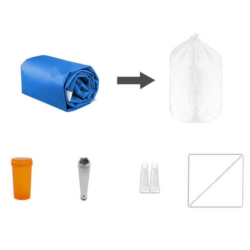 4X1M Inflatable Air Track Mat 20CM Thick with Pump Tumbling Gymnastics Blue