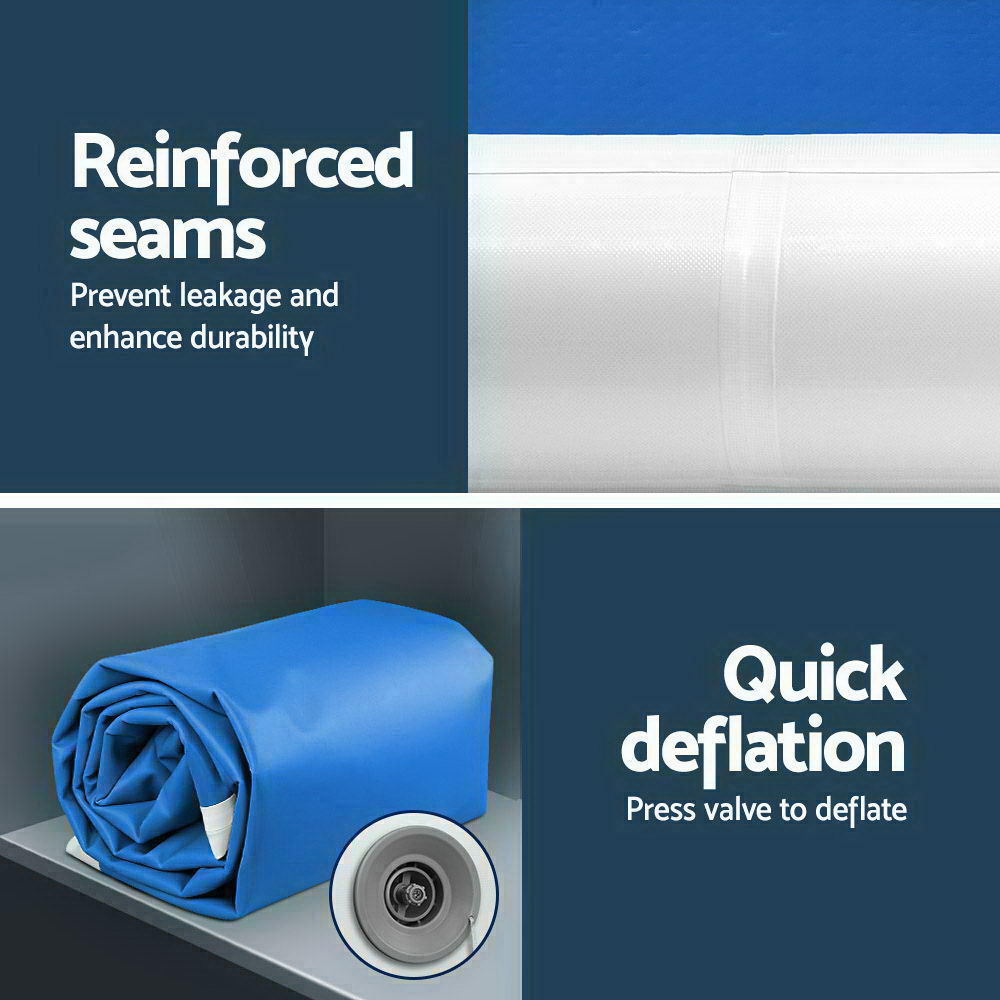 4X1M Inflatable Air Track Mat 20CM Thick with Pump Tumbling Gymnastics Blue