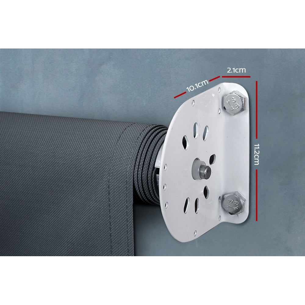 2.7X2.5M Outdoor Blinds Awning Roll Down Canopy Retractable Outdoor Blinds Window Shade Grey