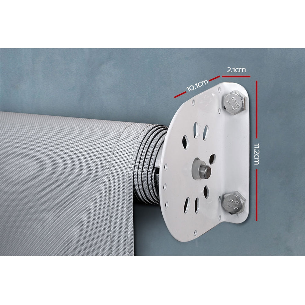 3X2.5M Outdoor Blinds Awning Roll Down Screen Fabric Blinds Outdoor Window Shade Grey