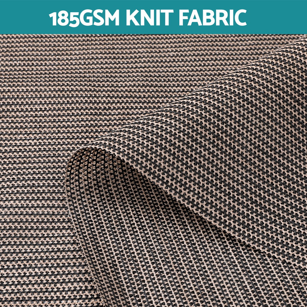 3X2.5M Outdoor Blinds Awning Roll Down Retractable Knit Fabric Outdoor Blinds Window Shade Brown