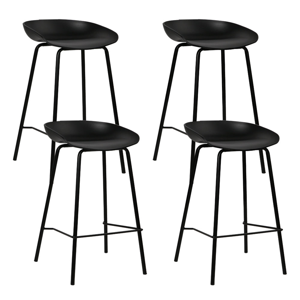 4x Bar Stools Kitchen Counter Stools Metal
