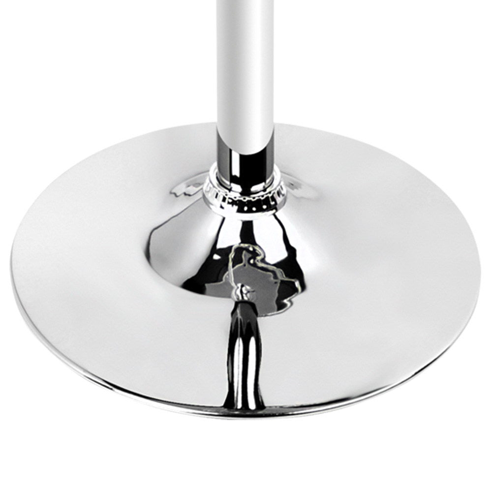 Bar Table Gas Lift Round White