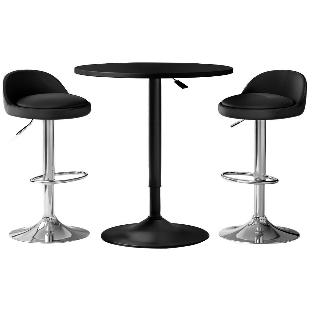 Bar Table and Stools Set Dining Desk Kitchen Chairs Cafe Pub