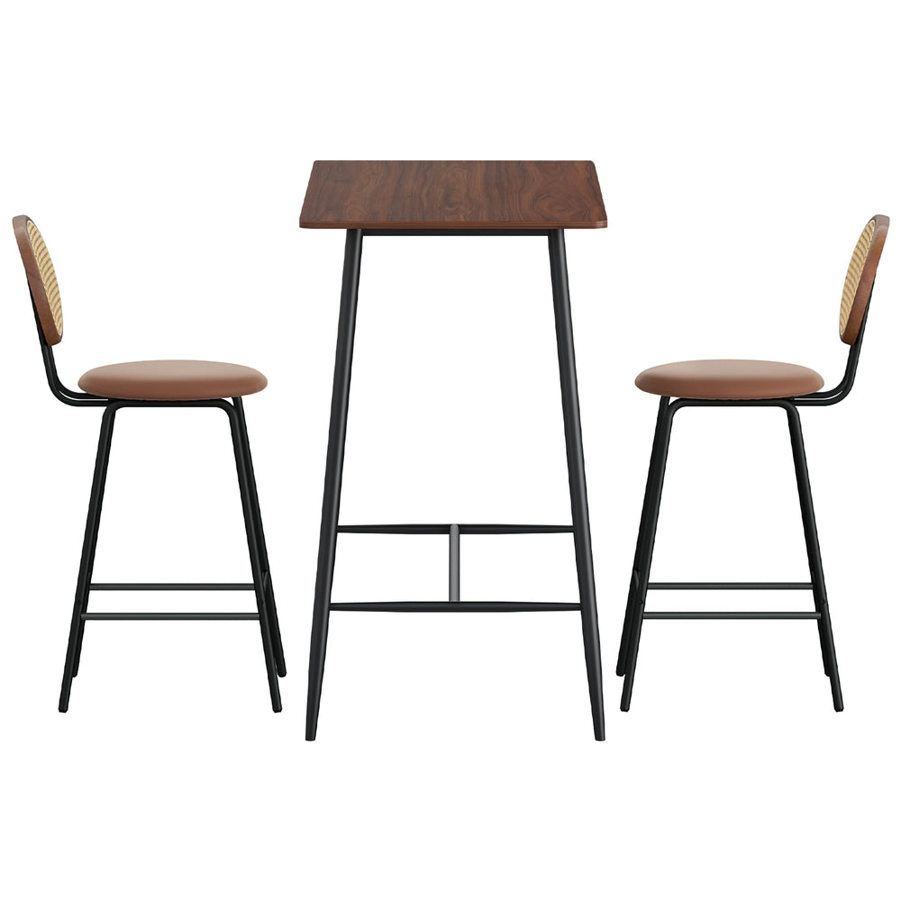 Bar Table Stools Set Dining Desk Industrial Kitchen Chairs Cafe Pub