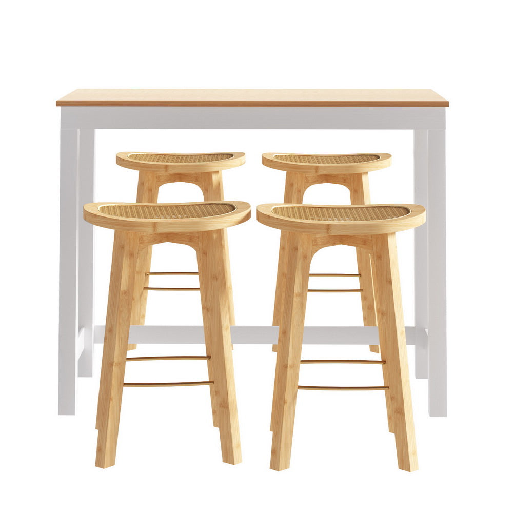 Bar Table and Stools Set Dining Desk Kitchen Chairs Cafe Pub