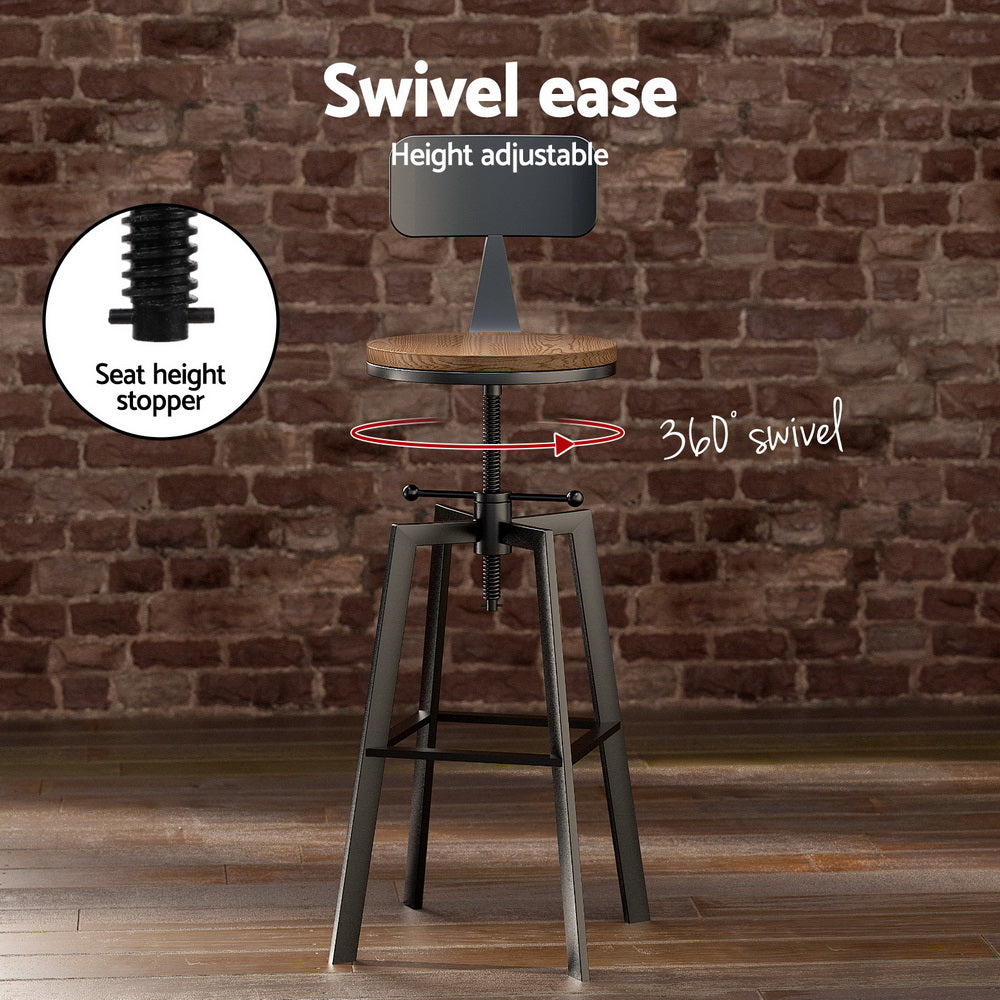 Bar Table and Stools Set Dining Desk Industrial Kitchen Chairs Cafe Pub