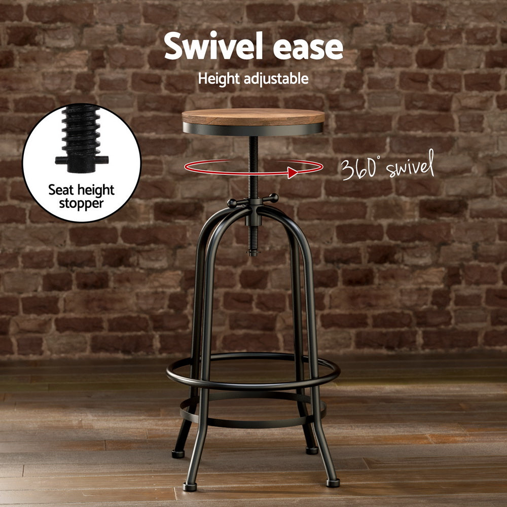 Bar Table Stools Set Dining Desk Industrial Kitchen Chairs Cafe Pub