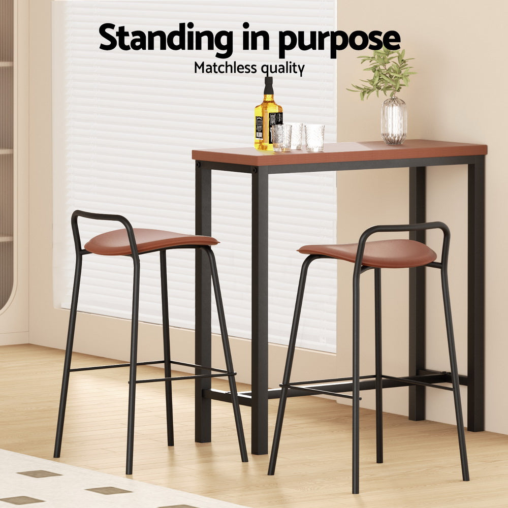 Bar Table and Stools Set Dining Desk Kitchen Chairs Cafe Pub
