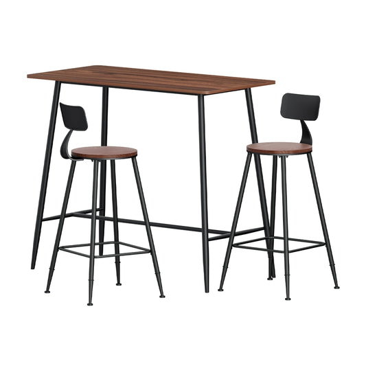 Bar Table and Stools Set Dining Desk Kitchen Chairs Cafe Pub