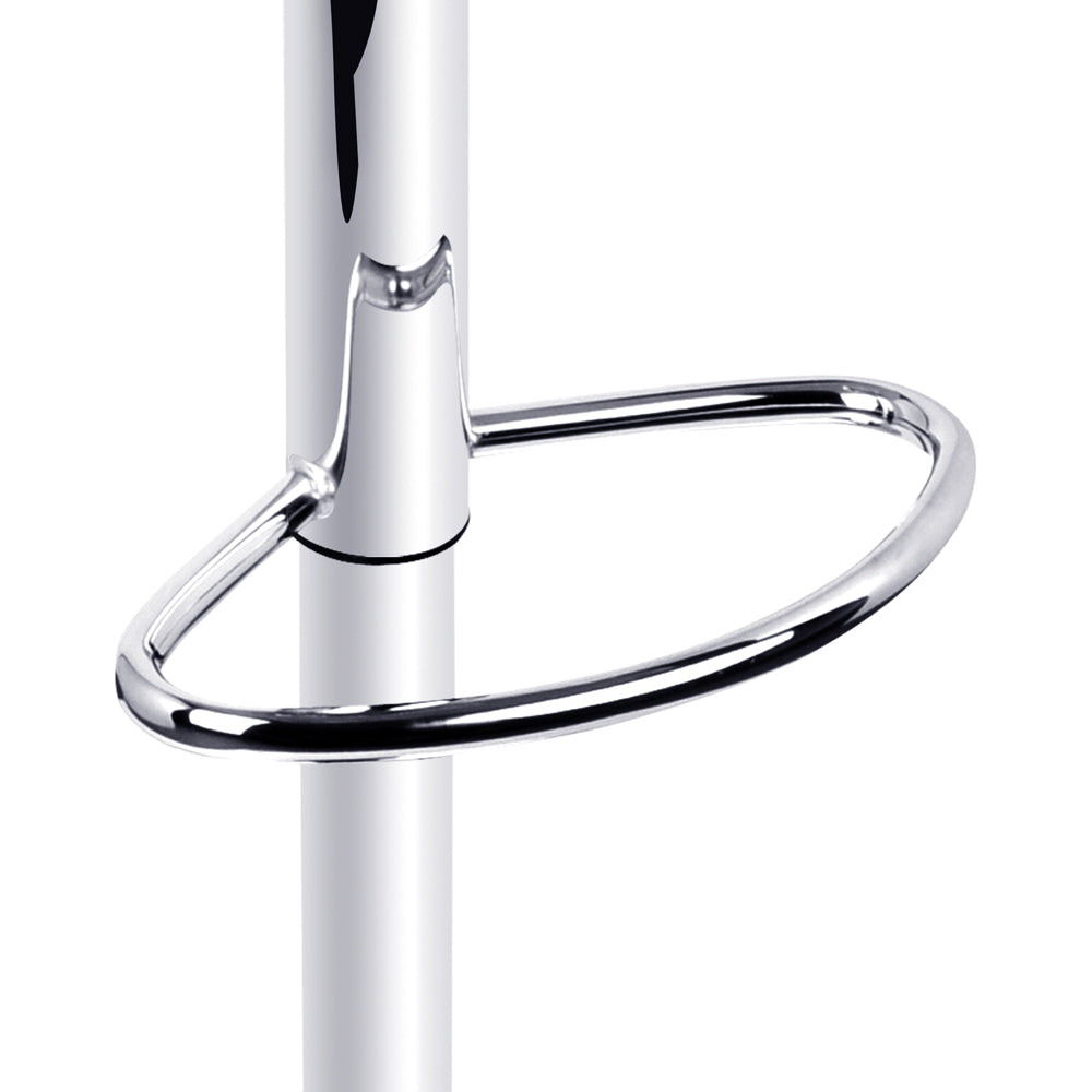 2x Bar Stools Gas Lift Leather Padded Stool Black