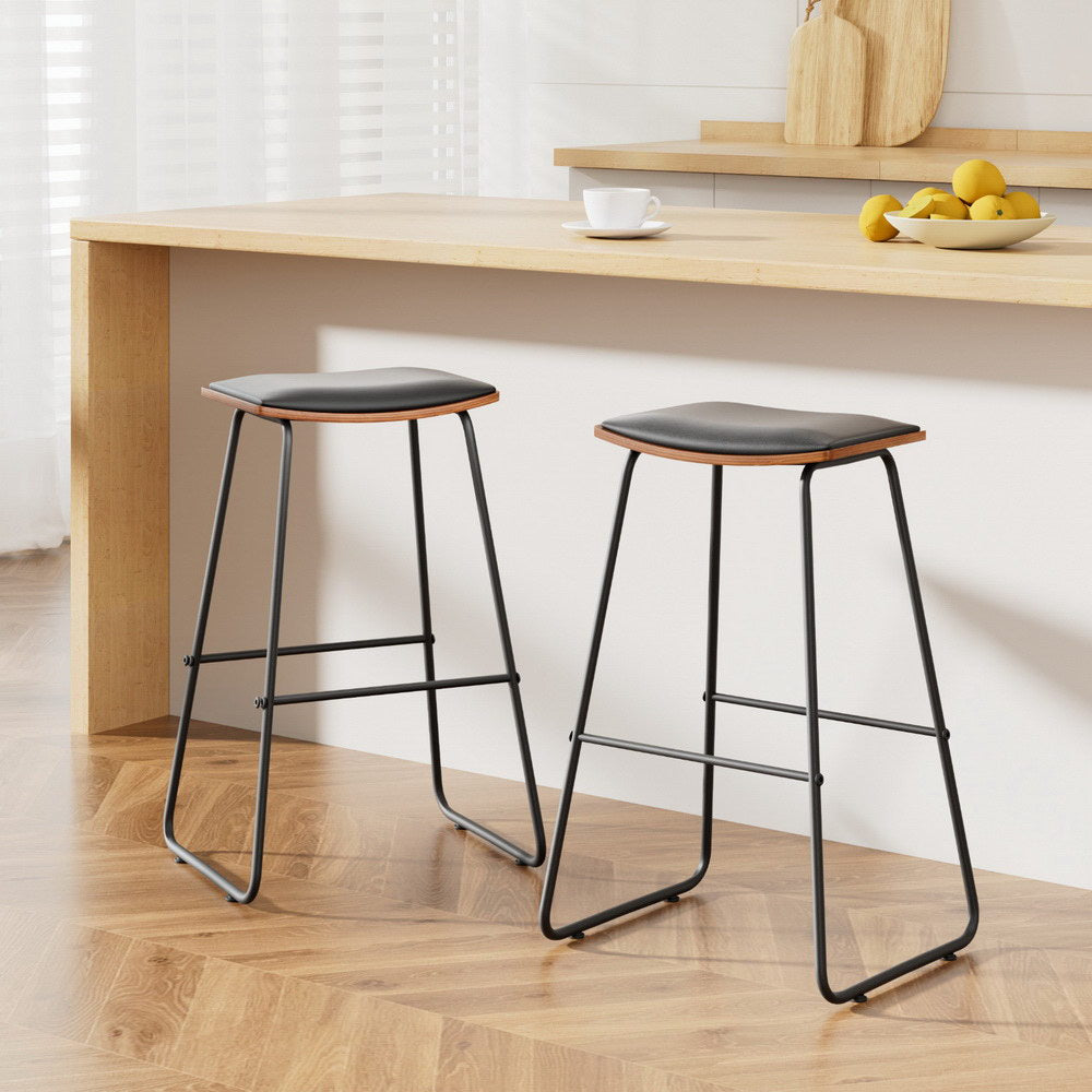 Bar Stools Kitchen Counter Stools Metal Chairs x2