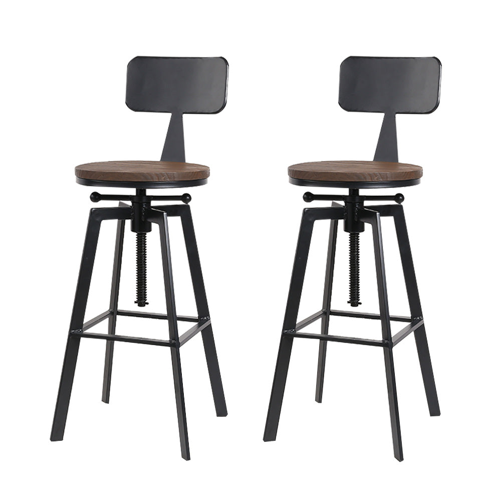 Bar Stools Kitchen Counter Chairs Vintage Metal Chairs x2