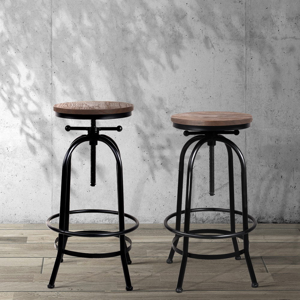 Bar Stools Adjustable Wood Chairs