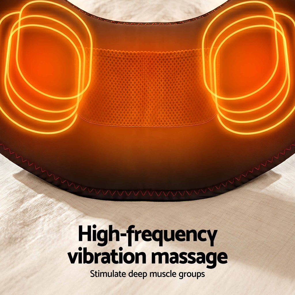 Livemor Back Massager for Sciatica Relief, Airbag Traction and Heat Lumbar Support Belt, 124cm