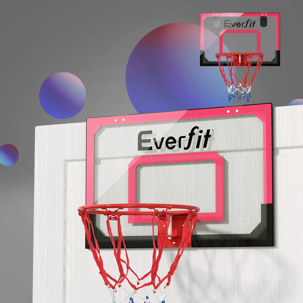 23 Mini Basketball Hoop Backboard Door Wall Mounted Sports Kids Red