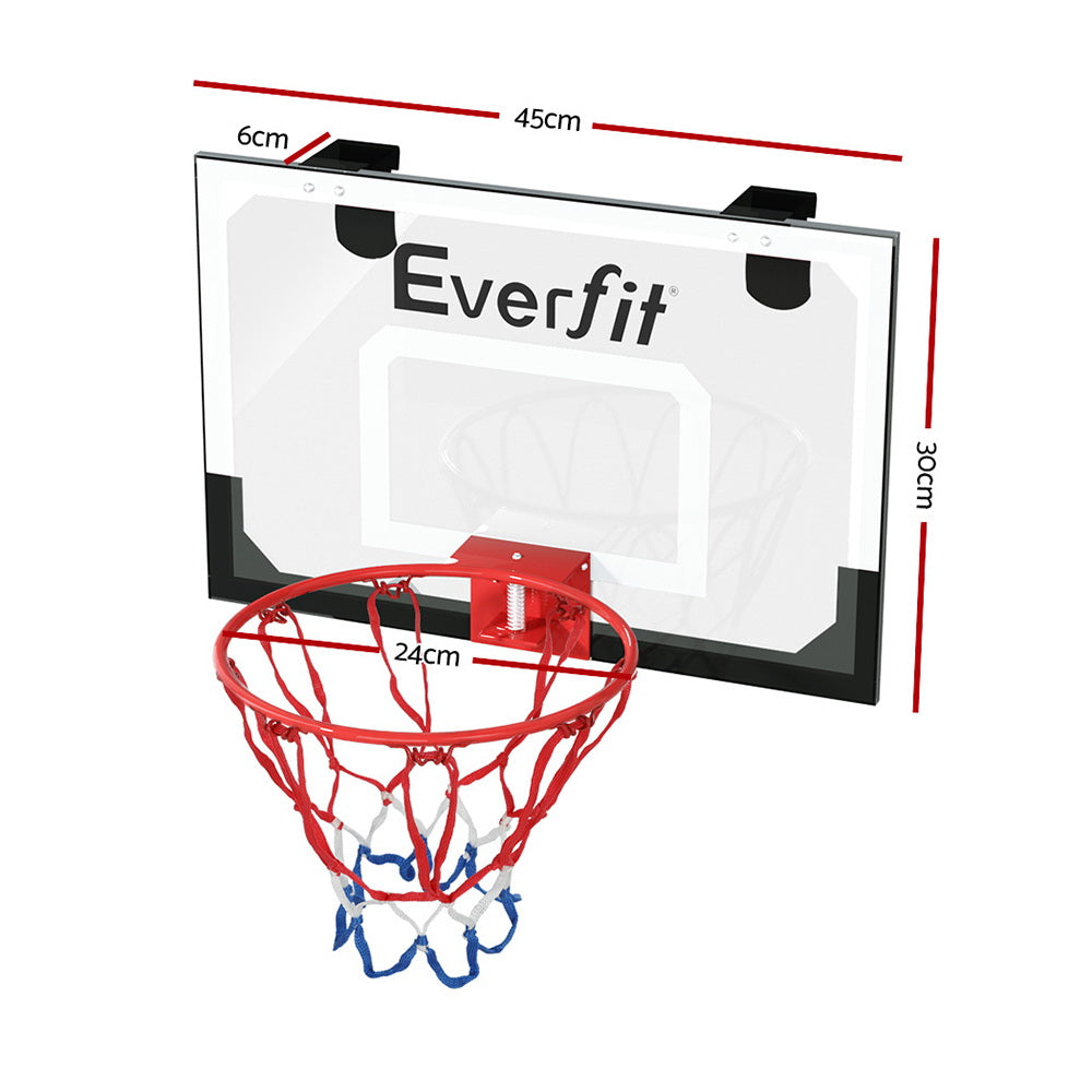 23 Mini Basketball Hoop Backboard Door Wall Mounted Sports Kids Black