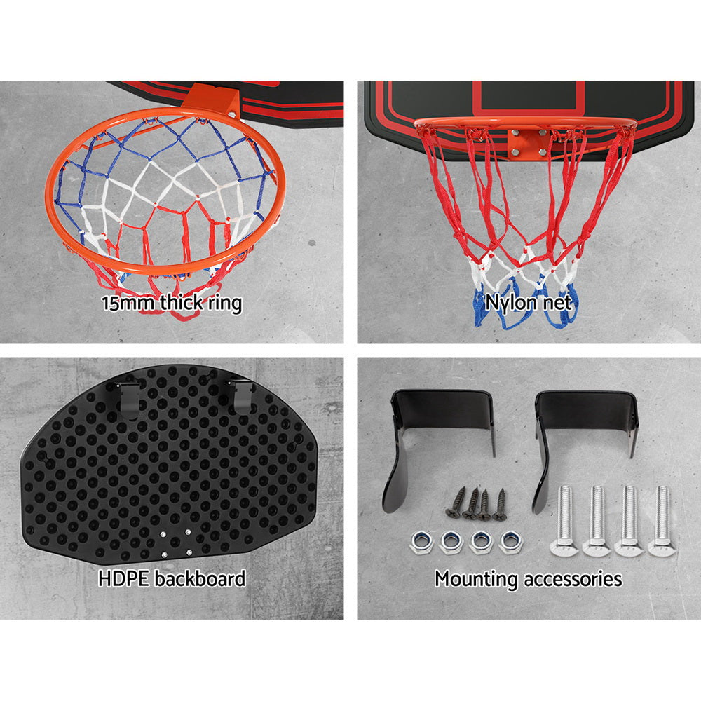 38 Basketball Hoop Backboard Door Wall Mounted Ring Net Sports Kids