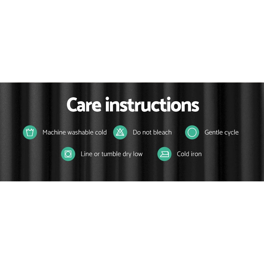 2X Blockout Curtains Eyelet 240x230cm Black