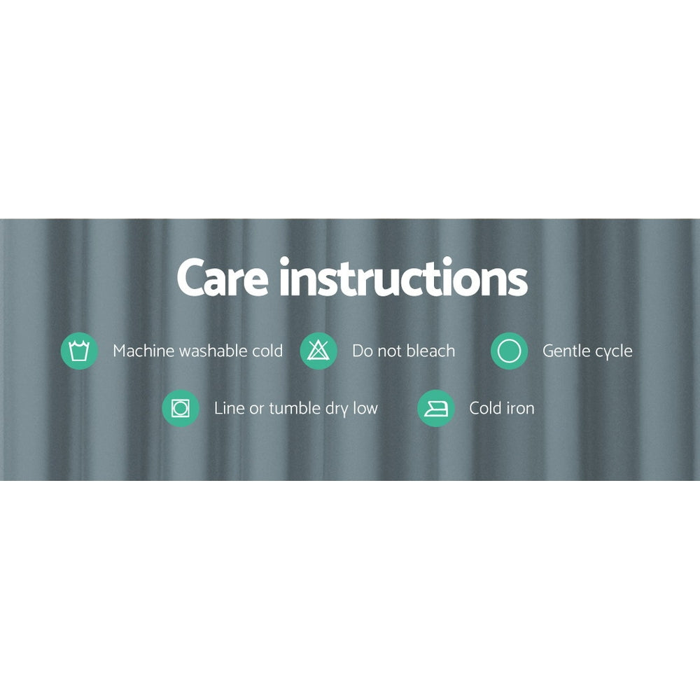 2X Blockout Curtains Eyelet 240x230cm Grey