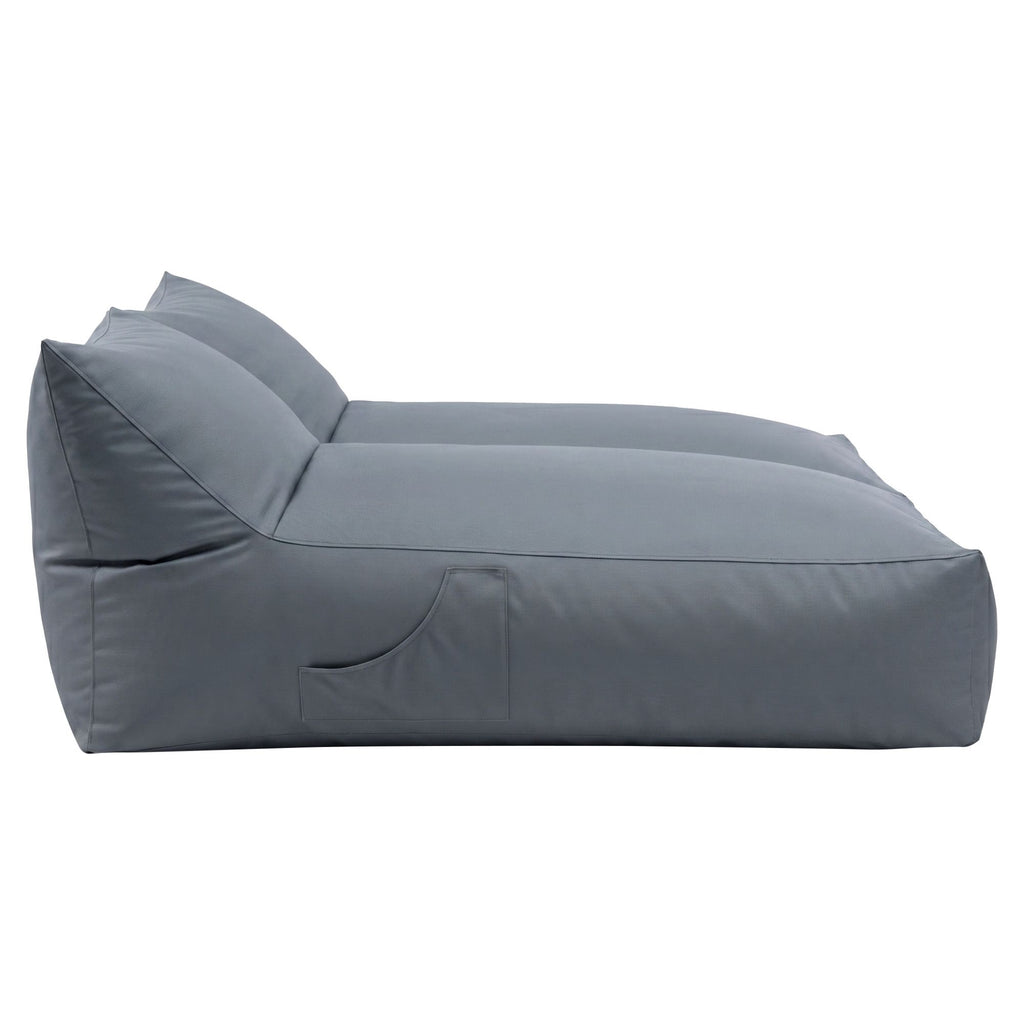 Artiss Outdoor Bean Bag Chair Cover (No Filler) 2 Seater Beanbag Lounge Sofacover Adults Splash-Proof Large Bean Bag Cover for Patio Poolside Relaxing Indoor, Grey