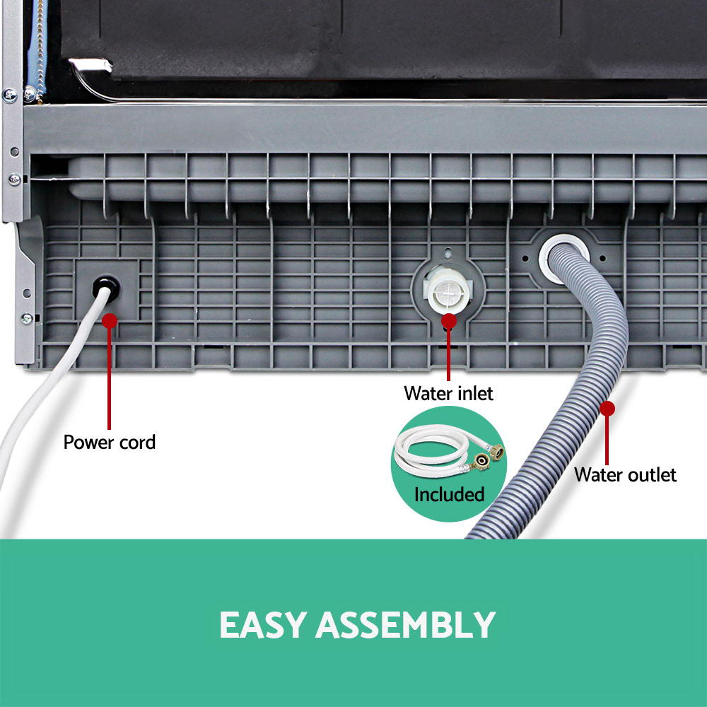 6 Place Settings Benchtop Dishwasher Sliver