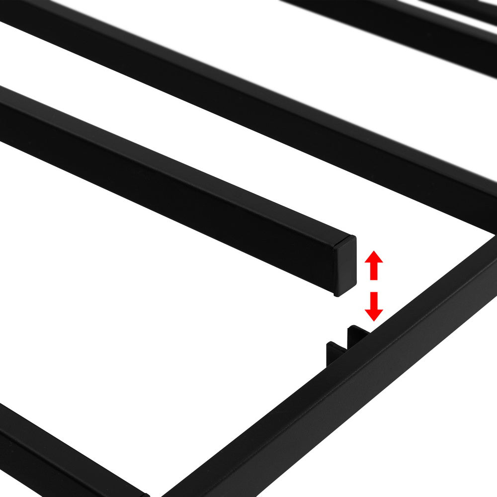 Bed Frame Queen Size Metal Grey MASON