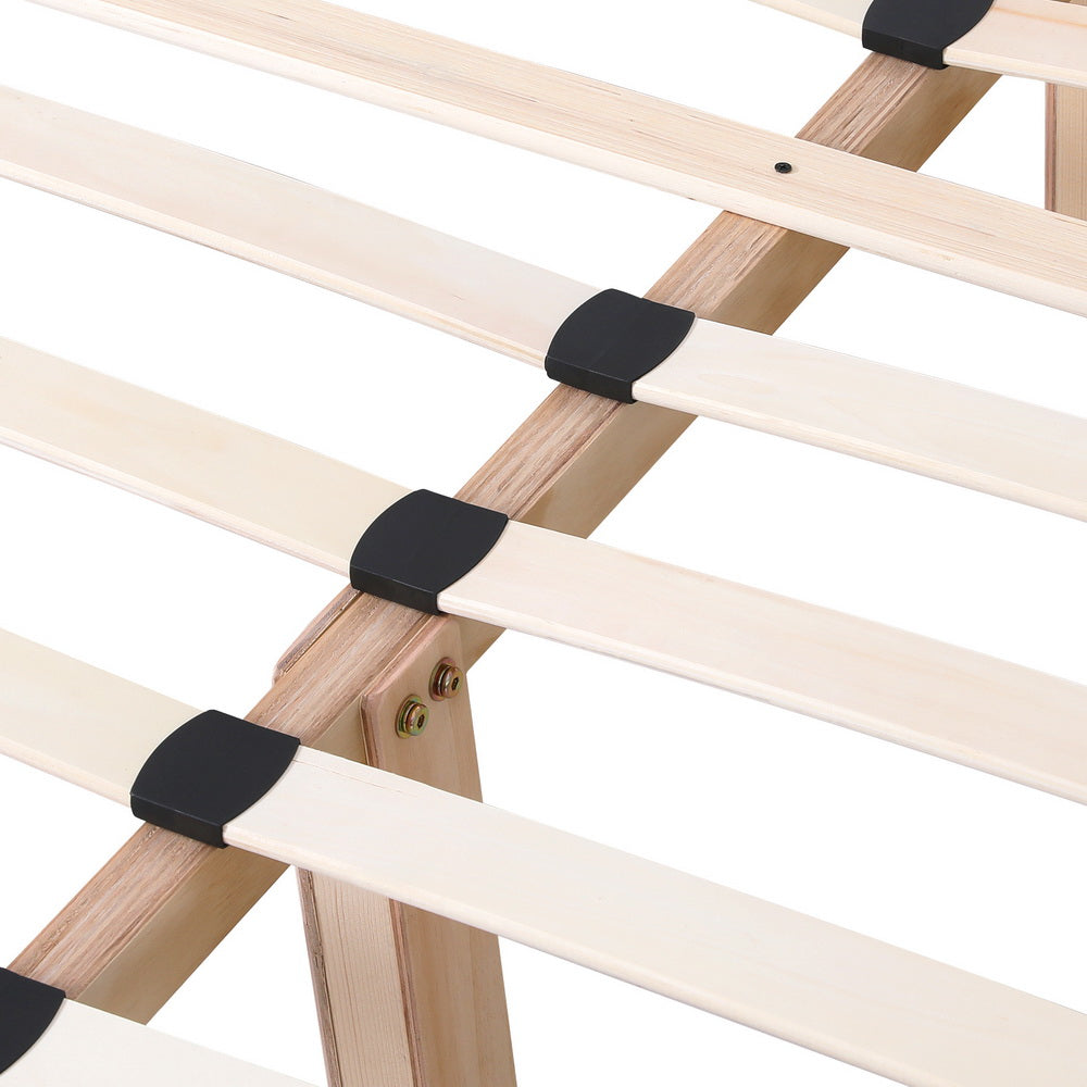 Bed Frame Queen Size Beige ZORA