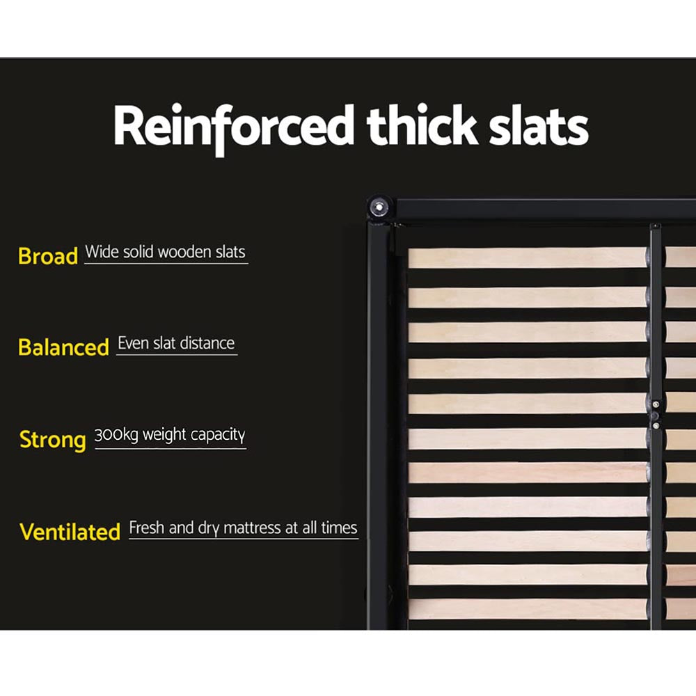 Bed Frame King Size Gas Lift Charcoal ISSA