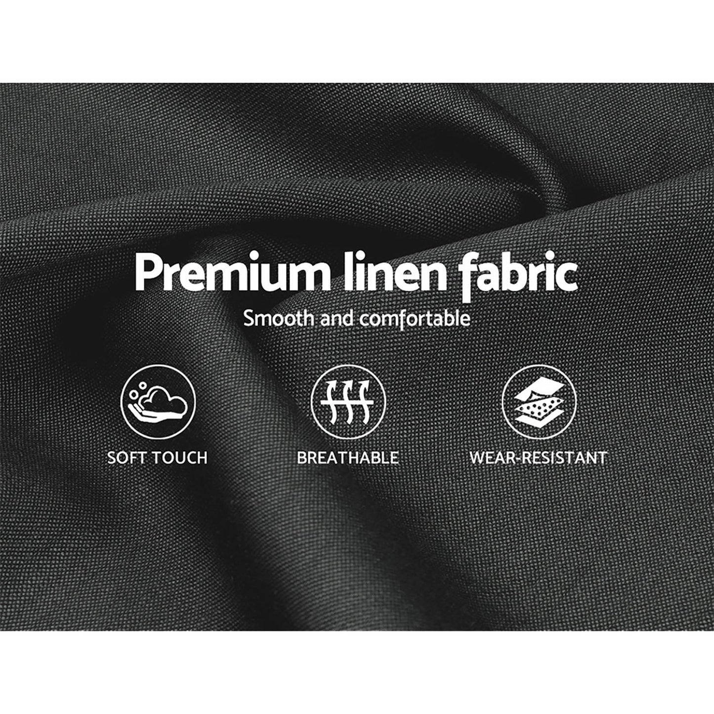 Bed Frame King Size Gas Lift Charcoal ISSA