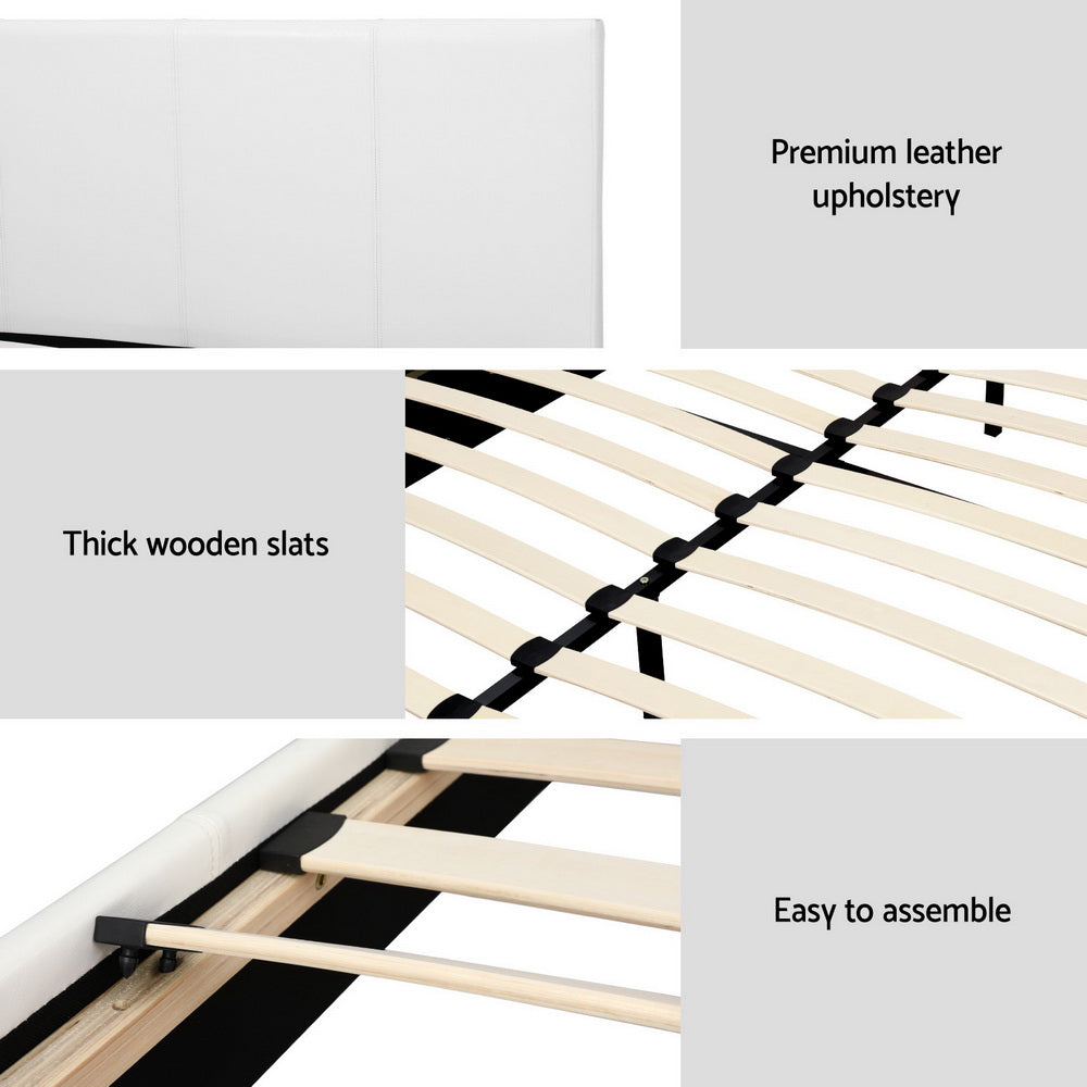 Bed Frame Double Size White NEO