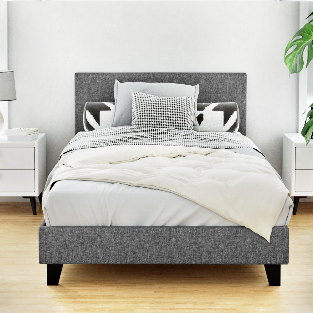 Bed Frame King Single Size Grey NEO