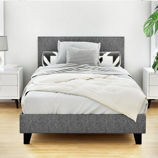 Bed Frame King Single Size Grey NEO
