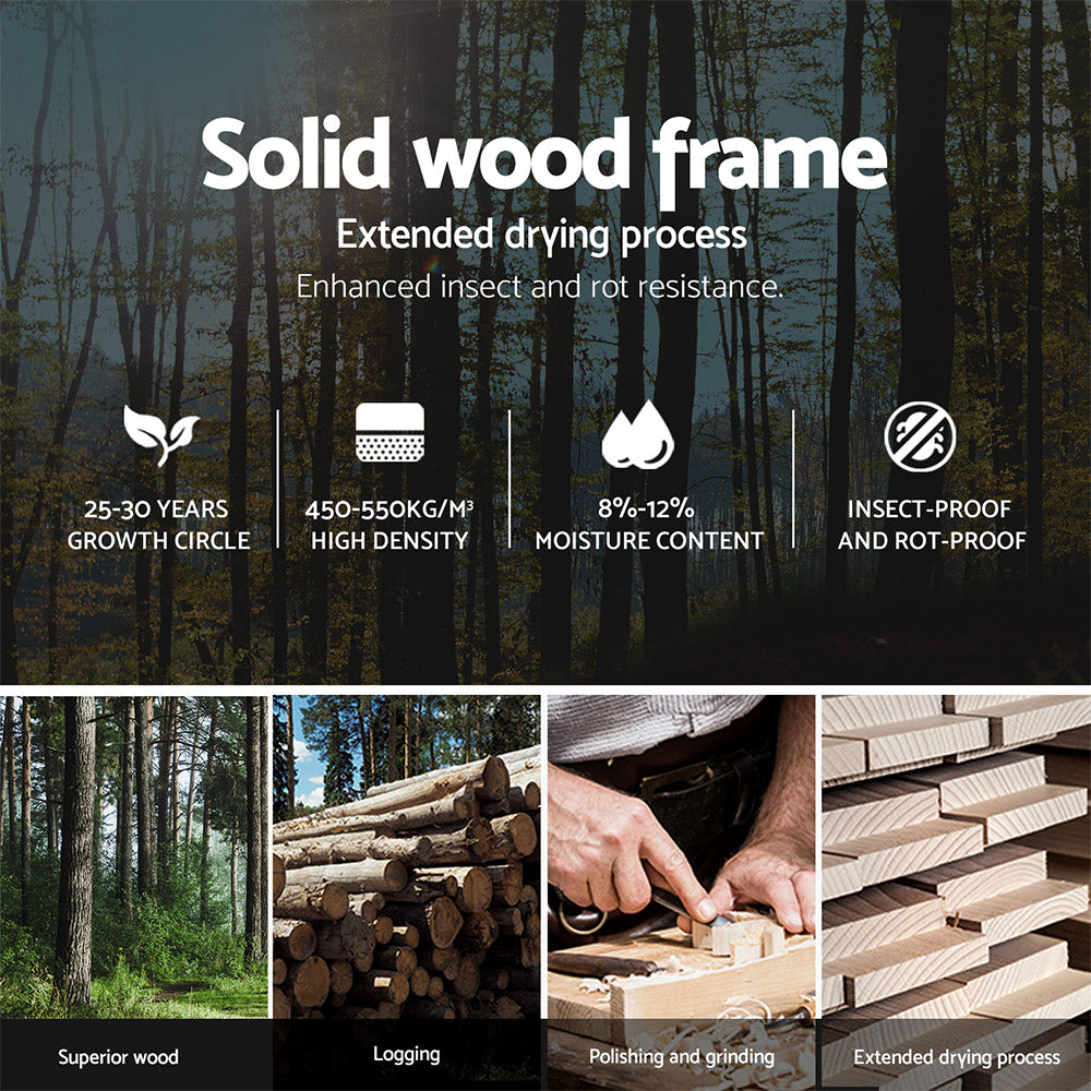 Bed Frame King Single Size White NEO