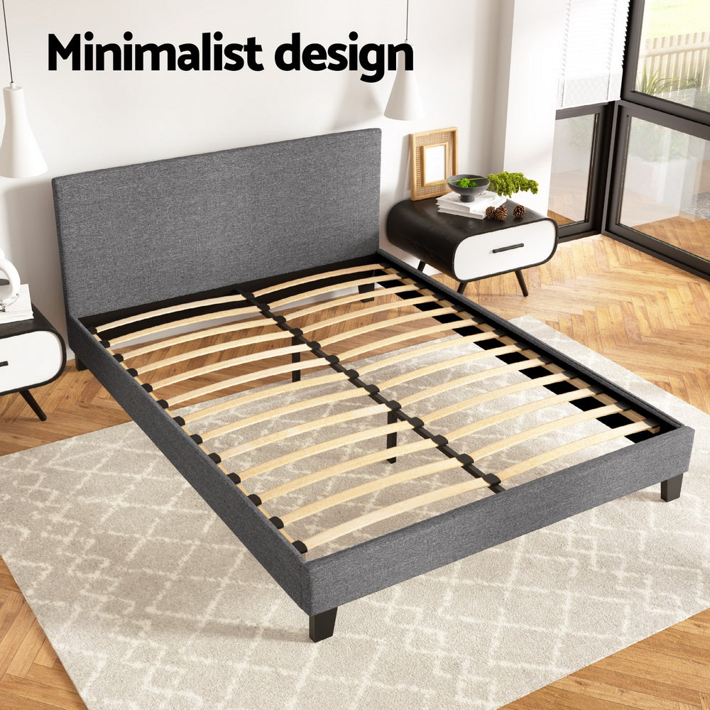Bed Frame Queen Size Grey NEO