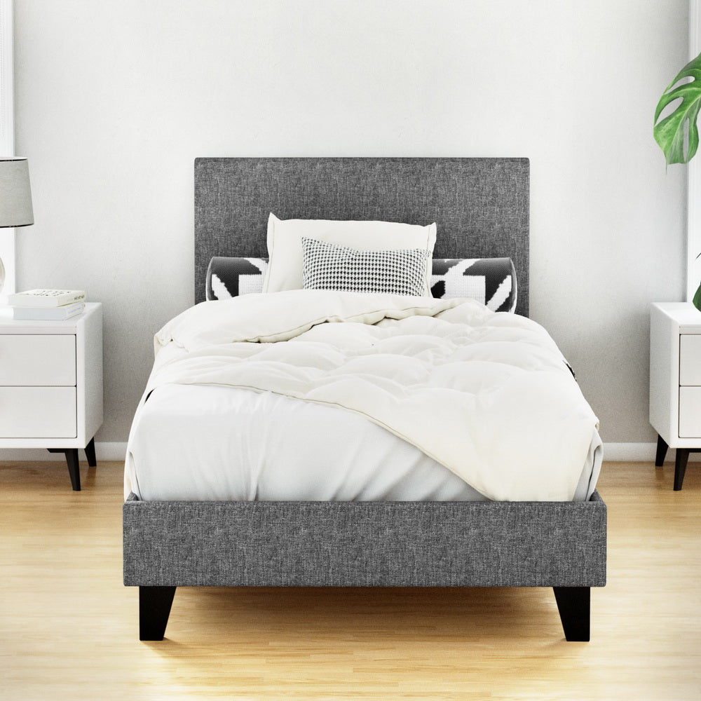Bed Frame Single Size Grey NEO